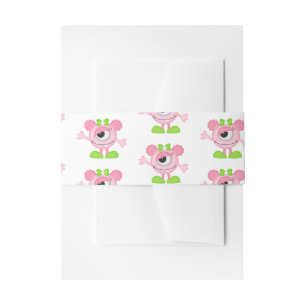 Little Girl Monster-feest Uitnodigingen Wikkel