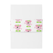 Little Girl Monster-feest Uitnodigingen Wikkel (Achterkant Voorbeeld)