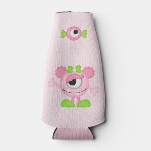 Little Girl Monster thema Party aangepaste gastgun Flesjeskoeler (Voorkant)