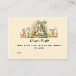 Little Girl Muizen Baby shower Luier Raffle Plaatskaartje
