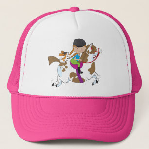 Little Girl on Horse Trucker Pet
