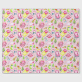 Little Girl One Happy Camper eerste verjaardagsfee Cadeaupapier (Vlak)