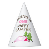 Little Girl One Happy Camper eerste verjaardagsfee Feesthoedjes (Voorkant)