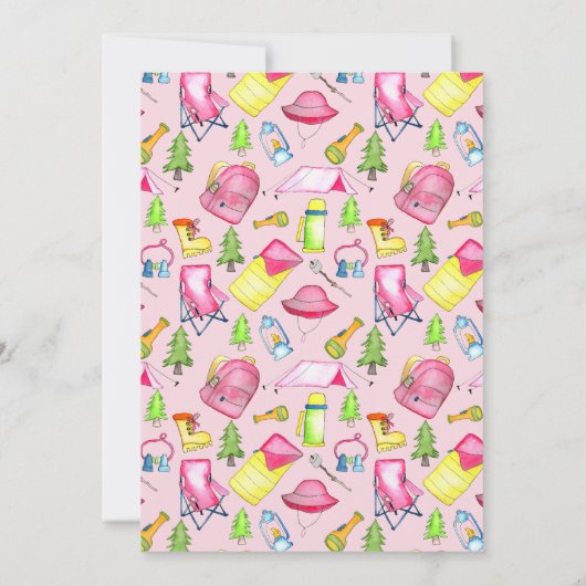 Little Girl One Happy Camper eerste verjaardagsfee Kaart (Achterkant)