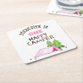 Little Girl One Happy Camper eerste verjaardagsfee Kartonnen Onderzetters (Schuin)