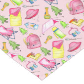 Little Girl One Happy Camper eerste verjaardagsfee Korte Tafelloper (Hoek)