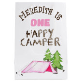 Little Girl One Happy Camper eerste verjaardagsfee Medium Cadeauzakje (Achterkant)