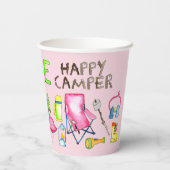 Little Girl One Happy Camper eerste verjaardagsfee Papieren Bekers (Achterkant)