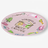 Little Girl One Happy Camper eerste verjaardagsfee Papieren Bordje (Gekanteld)