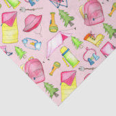 Little Girl One Happy Camper eerste verjaardagsfee Tissuepapier (Detail)