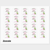 Little Girl One Happy Camper eerste verjaardagsfee Vierkante Sticker (Vel)