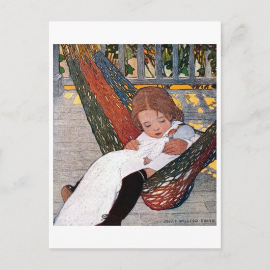 Little Girl op de Hammock, Jessie Willcox Smith Briefkaart (Voorkant)