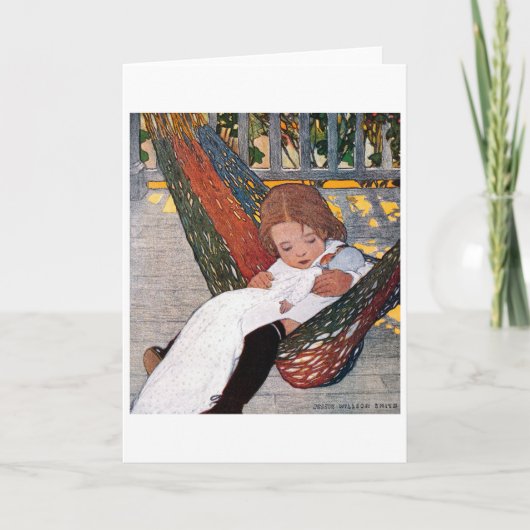 Little Girl op de Hammock, Jessie Willcox Smith Kaart (Voorkant)