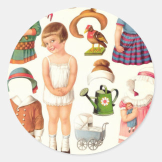 Little Girl Paper Doll Stickers