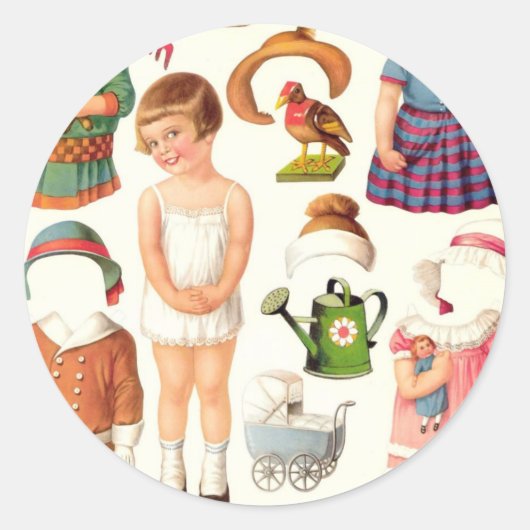 Little Girl Paper Doll Stickers (Voorkant)