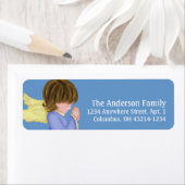 Little Girl Praying Angel 3a Return Address Labels (Insitu)