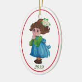Little Girl Praying Keramisch Ornament (Links)