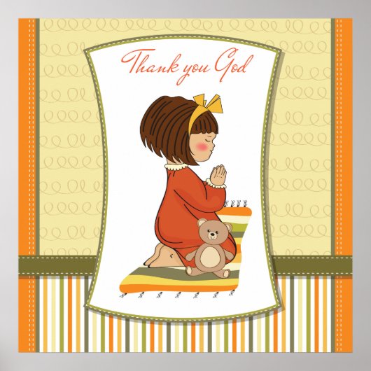 Little Girl Praying Poster (Voorkant)
