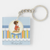 Little Girl Praying Sleutelhanger (Achterkant)