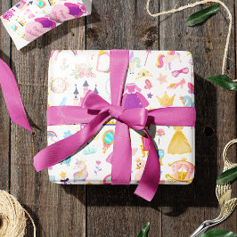 Little Girl  Princess Fairy Tale Pattern Cadeaupapier