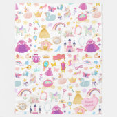 Little Girl Princess Fairy Tale Pattern Fleece Deken (Voorkant)