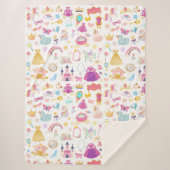 Little Girl  Princess Fairy Tale Pattern Sherpa Deken (Voorkant)