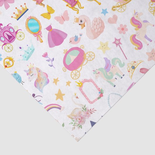 Little Girl Princess Fairy Tale Pattern Tissuepapier (Detail)