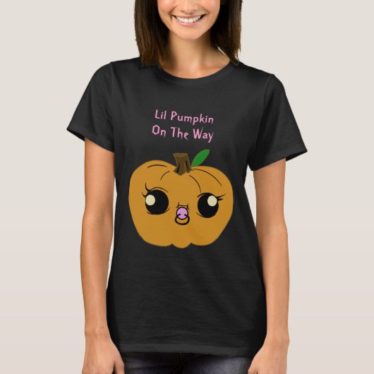 Little Girl Pumpkin-moederschap T-Shirts (Voorkant)