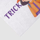 Little Girl Pumpkin Trick or treat Tissuepapier (Detail)