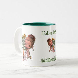 Little Girl Puppies Cute Personalized Tweekleurige Koffiemok