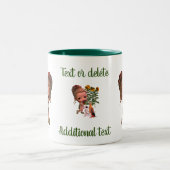 Little Girl Puppies Cute Personalized Tweekleurige Koffiemok (Center)