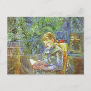 Little GIrl Reading Briefkaart