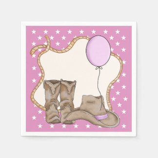 Little Girl Rodeo Thema Birthday Party Napkin Servet