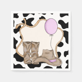 Little Girl Rodeo ThMED Birthday Napkins Servet