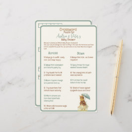 Little Girl Rustic Bunny Baby shower kruiswoordraa