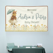 Little Girl Rustic Bunny Baby shower Spandoek (Beurs)