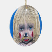 Little Girl Sad Clown Keramisch Ornament (Rechts)