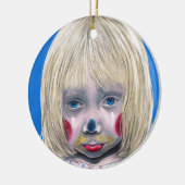 Little Girl Sad Clown Keramisch Ornament (Links)