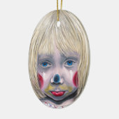 Little Girl Sad Clown Keramisch Ornament (Links)