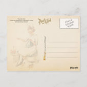 Little Girl Sewing Briefkaart (Achterkant)