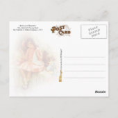 Little Girl Sewing Briefkaart (Achterkant)