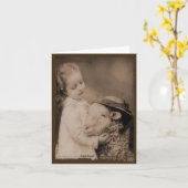 Little Girl & Sheep - Prim Lil Note Cards Kaart (Gele Bloem)