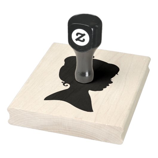 Little Girl Silhouette, 4 x 5 inch Rubber Stamp Rubberstempel (Stempel)