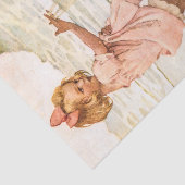 Little Girl-spellen met illustratie Zand Tissuepapier (Detail)