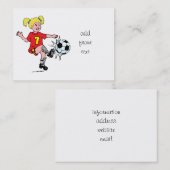 Little Girl Spelling Soccer Visitekaartje (Voorkant / Achterkant)