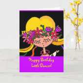 Little Girl Ukraine Folk Art van Vera Trembach Kaart (Gele Bloem)