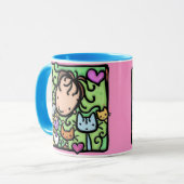 Little Girlie houdt van haar katten Mok (Voorkant links)