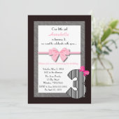 Little Girls 3rd Birthday Kaart (Staand voorkant)