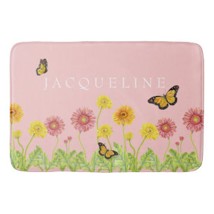 Little Girls Badinrichting Gerbera Daisy Butterfly Badmat