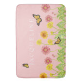 Little Girls Badinrichting Gerbera Daisy Butterfly Badmat (Voorkant Verticaal)